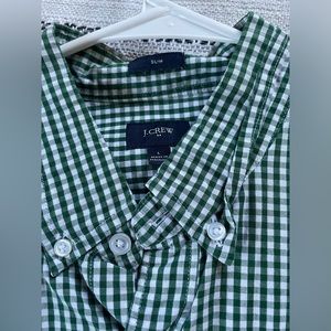 Green/white J Crew shirt